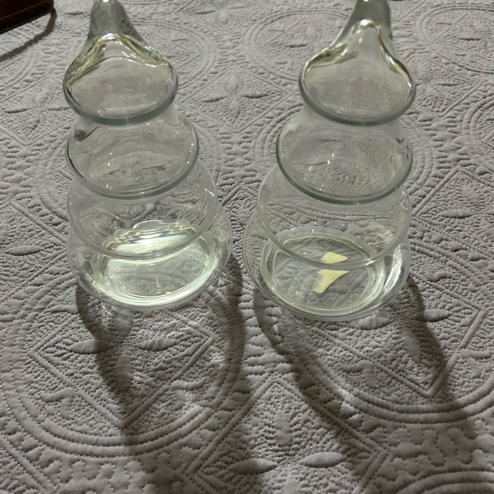 Pier 1 glass tree shaped containers